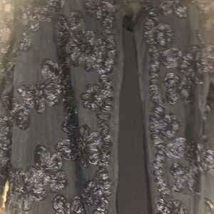 Elegant Black Floral Women's Jacket